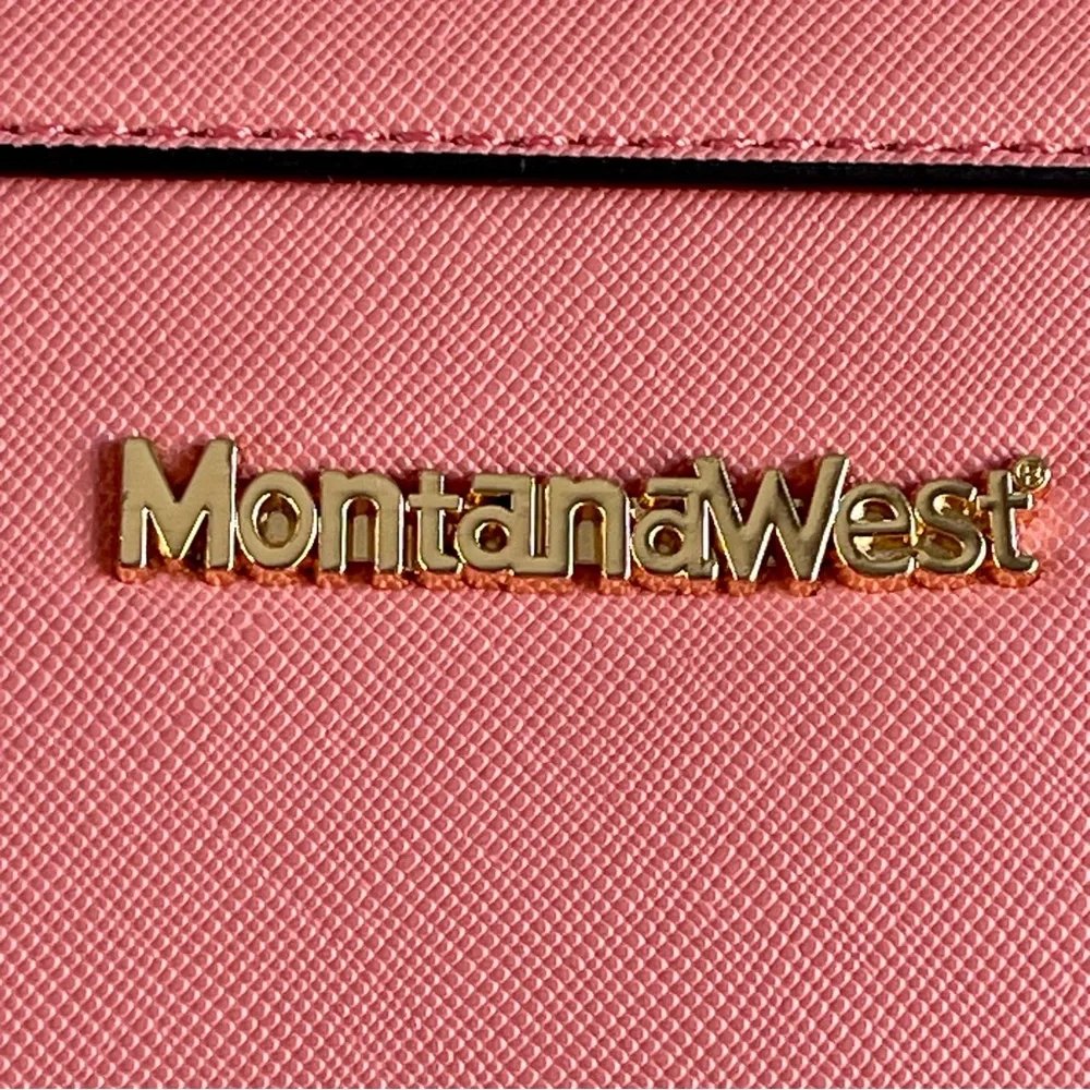 Montana West Pink Faux Leather Handbag Shoulder Satchel - Picture 6 of 10